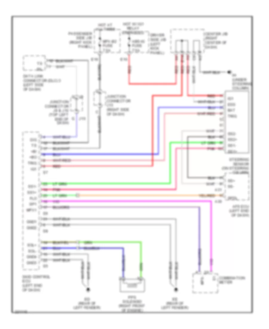 Electronic Power Steering Wiring Diagram for Lexus SC 430 2010