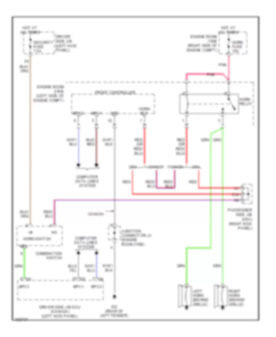 Horn Wiring Diagram for Lexus SC 430 2010
