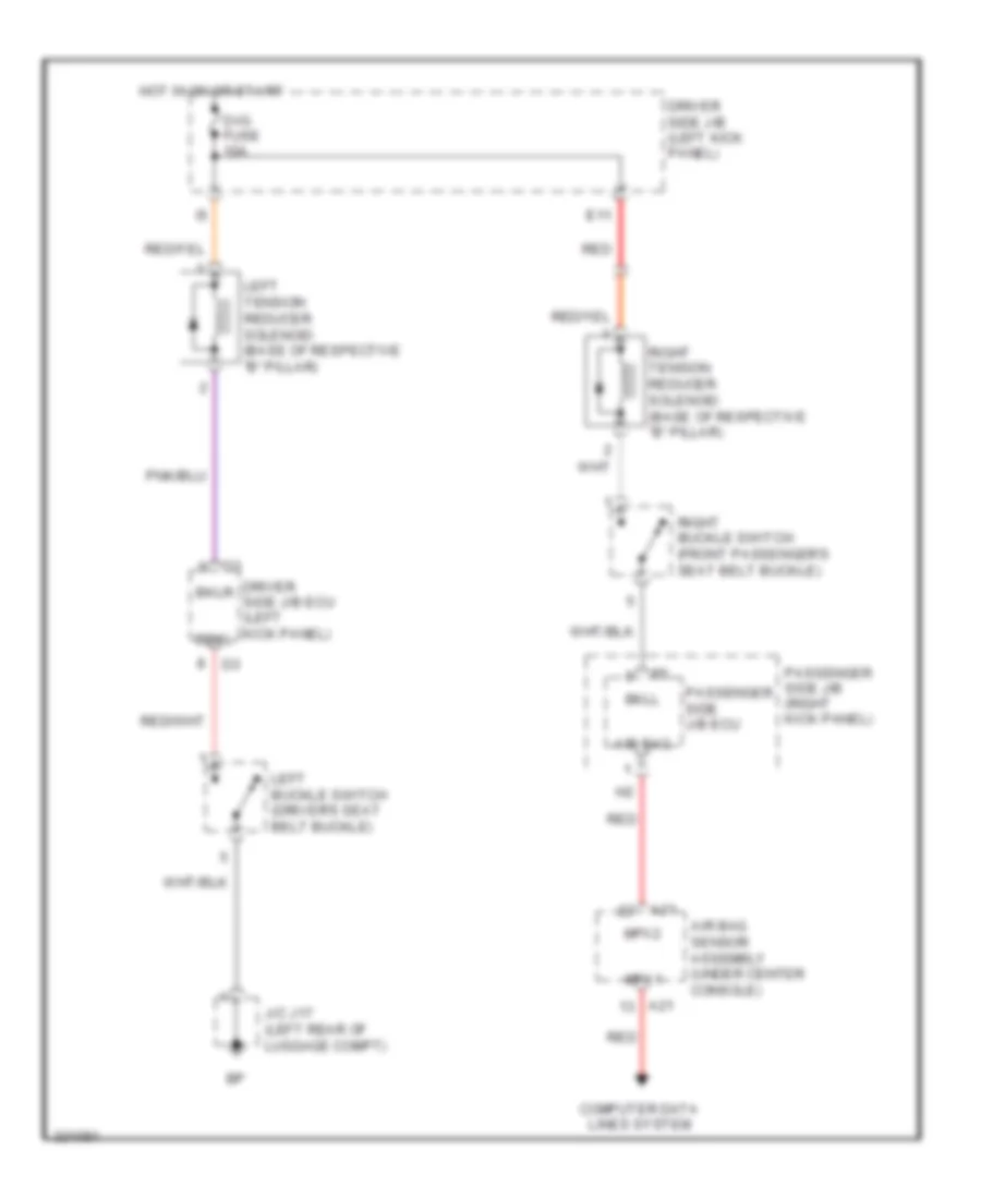 Passive Restraints Wiring Diagram for Lexus SC 430 2010