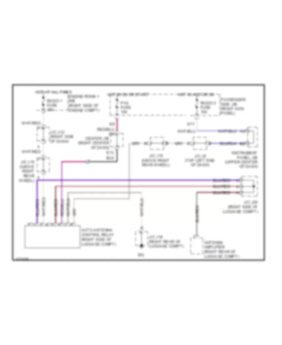 Power Antenna Wiring Diagram for Lexus SC 430 2010