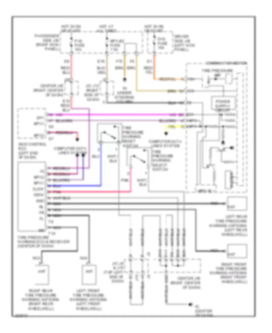 Tire Pressure Monitoring Wiring Diagram for Lexus SC 430 2010