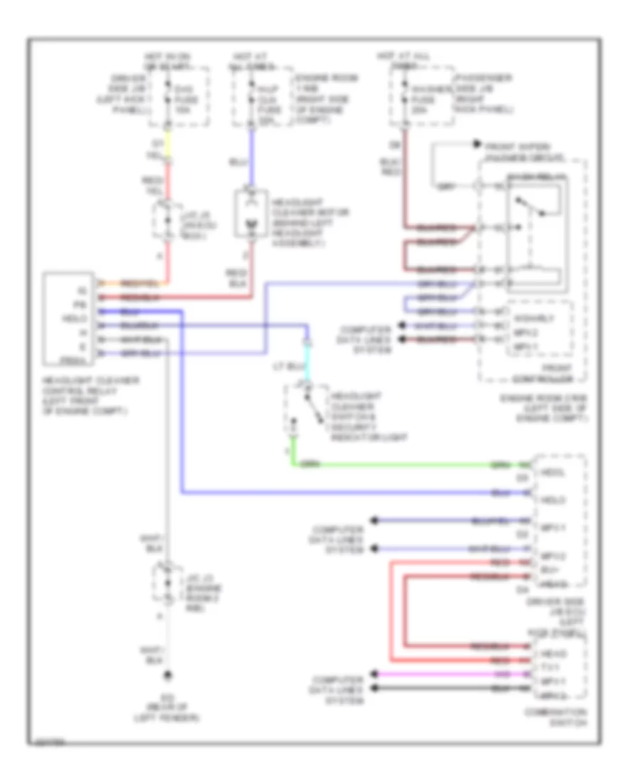 Headlamp Washer Wiring Diagram for Lexus SC 430 2010