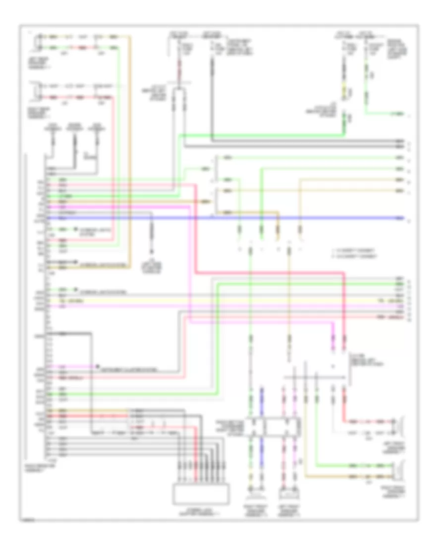 Radio Wiring Diagram, without Navigation without Amplifier (1 of 3) for Lexus CT 200h F Sport 2014