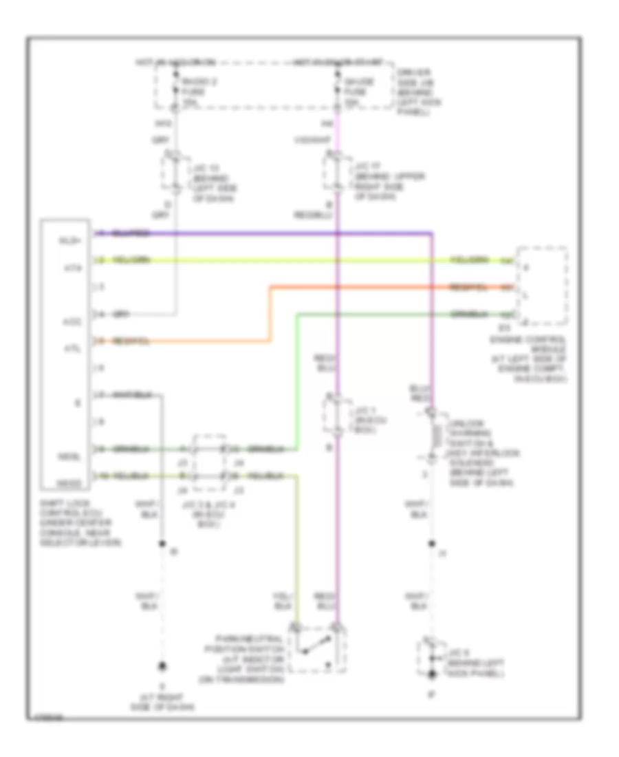 Shift Interlock Wiring Diagram for Lexus GS 300 2003
