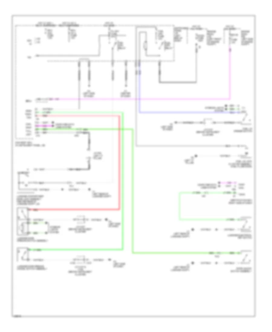 Trunk  Fuel Door Release Wiring Diagram for Lexus ES 300h 2014