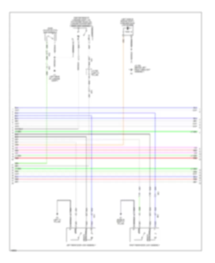 Power Door Locks Wiring Diagram (2 of 7) for Lexus ES 300h 2014