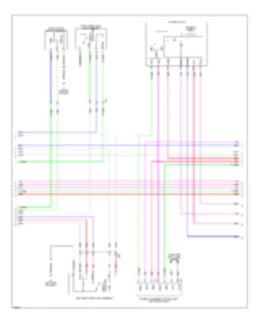 Power Door Locks Wiring Diagram (3 of 7) for Lexus ES 300h 2014