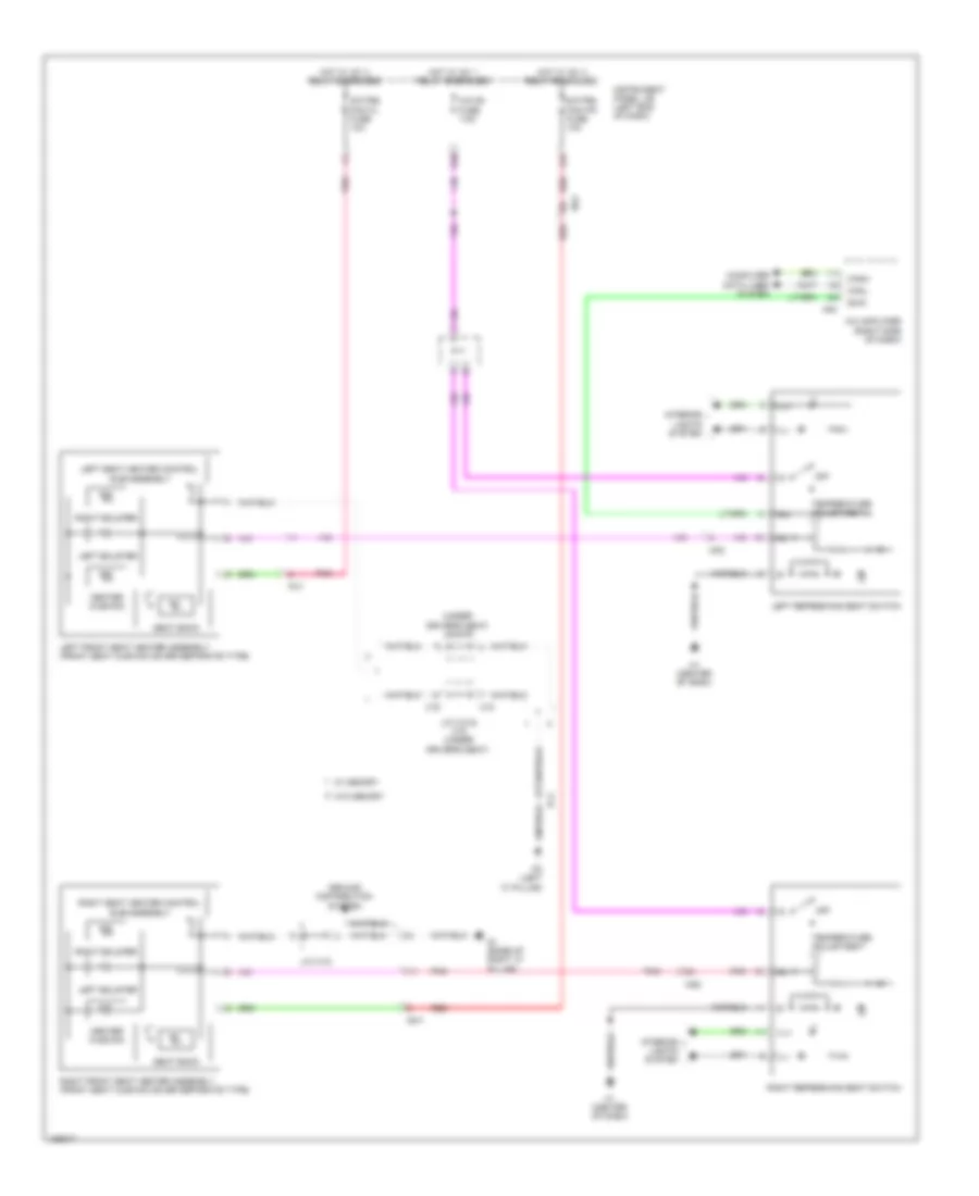 Front Heated Seats Wiring Diagram for Lexus ES 300h 2014