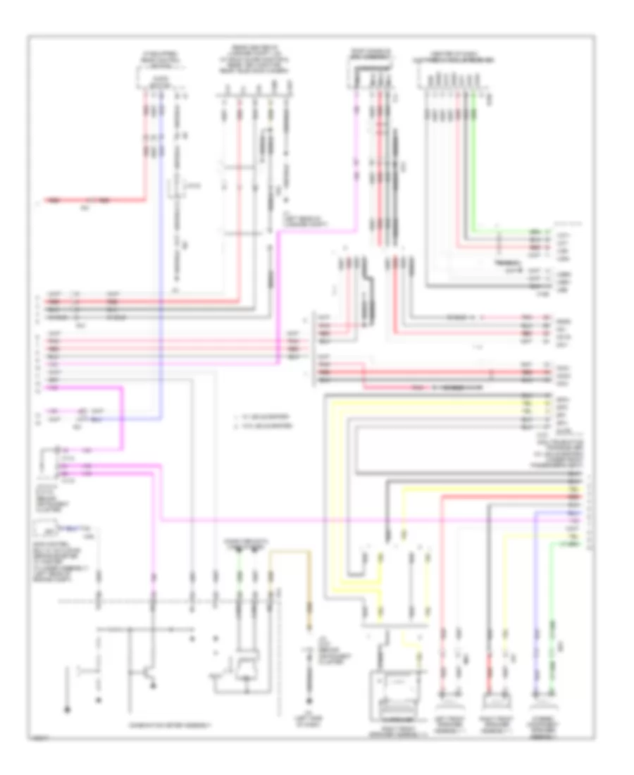 Radio Wiring Diagram, with Navigation (2 of 3) for Lexus ES 300h 2014