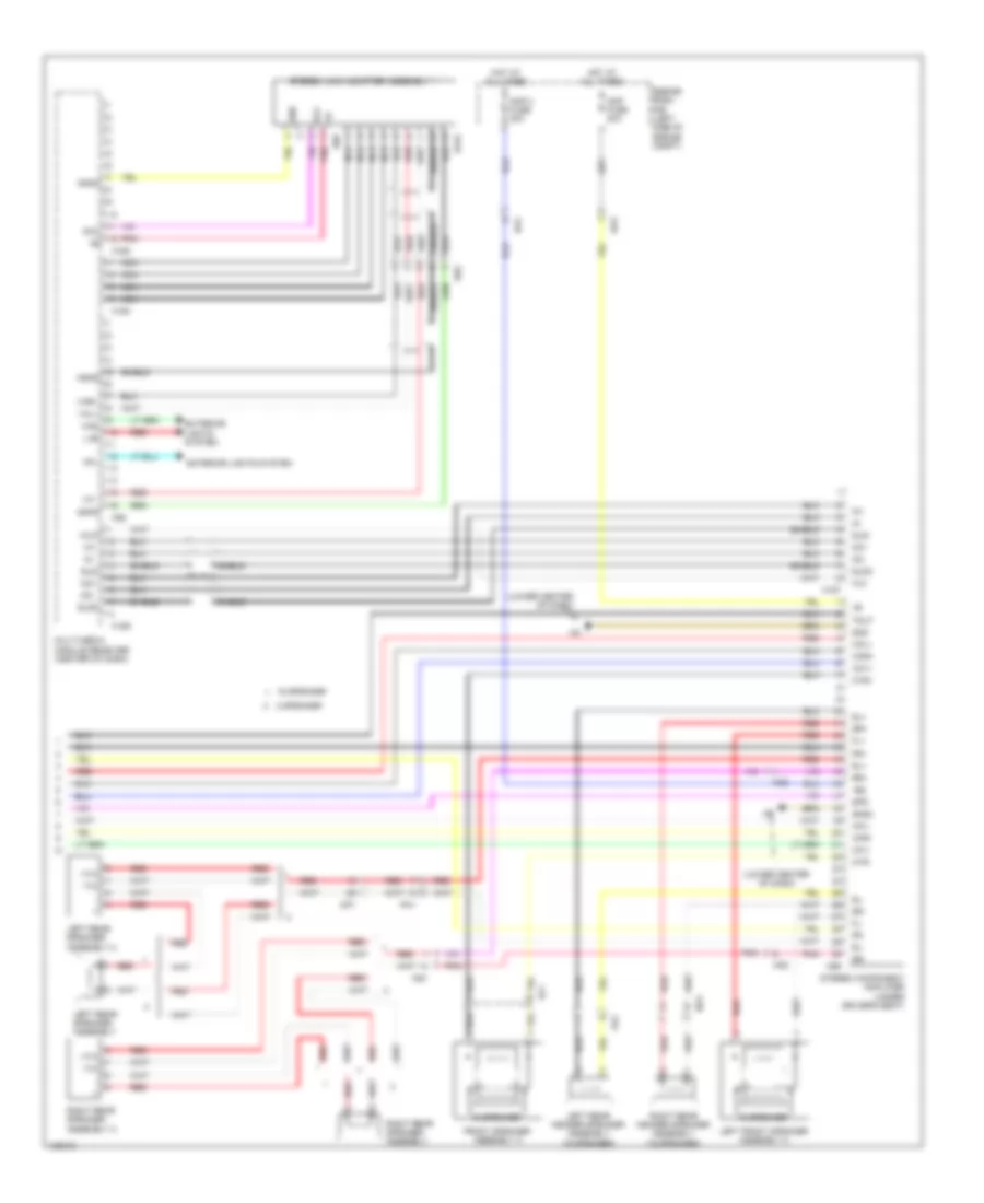 Radio Wiring Diagram, with Navigation (3 of 3) for Lexus ES 300h 2014