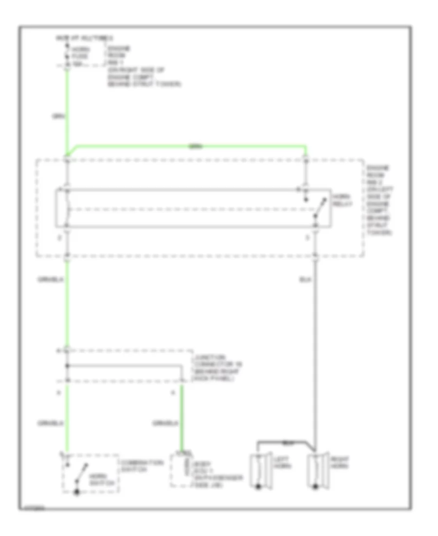 Horn Wiring Diagram for Lexus GS 430 2003