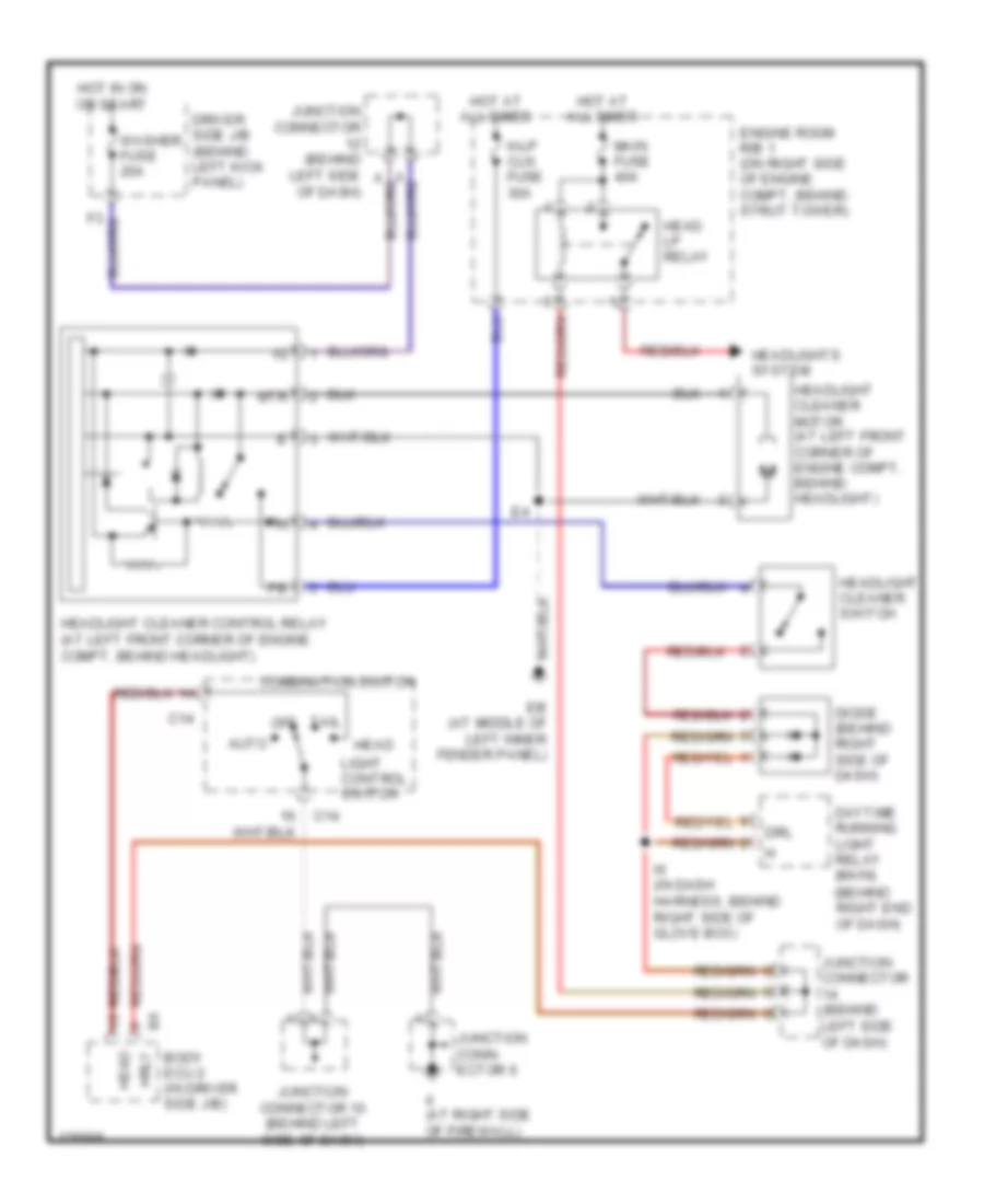 схема шайбы фары для Lexus GS 430 2003