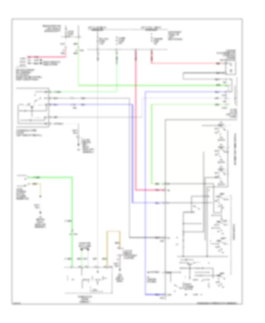 WiperWasher Wiring Diagram, without Auto Wiper System for Lexus ES 350 2014