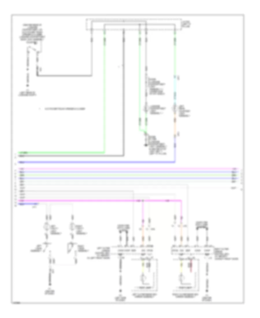 Courtesy Lamps Wiring Diagram (3 of 4) for Lexus ES 350 2014