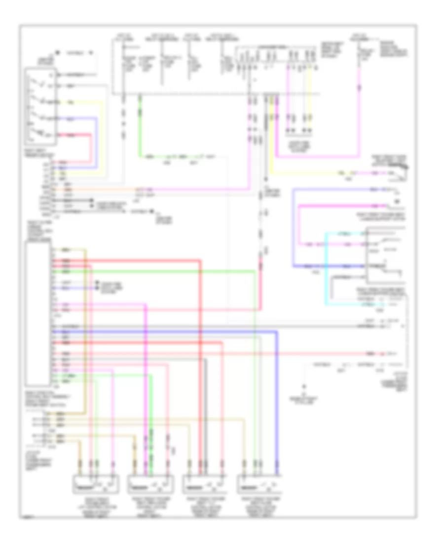 Passengers Memory Seat Wiring Diagram for Lexus ES 350 2014