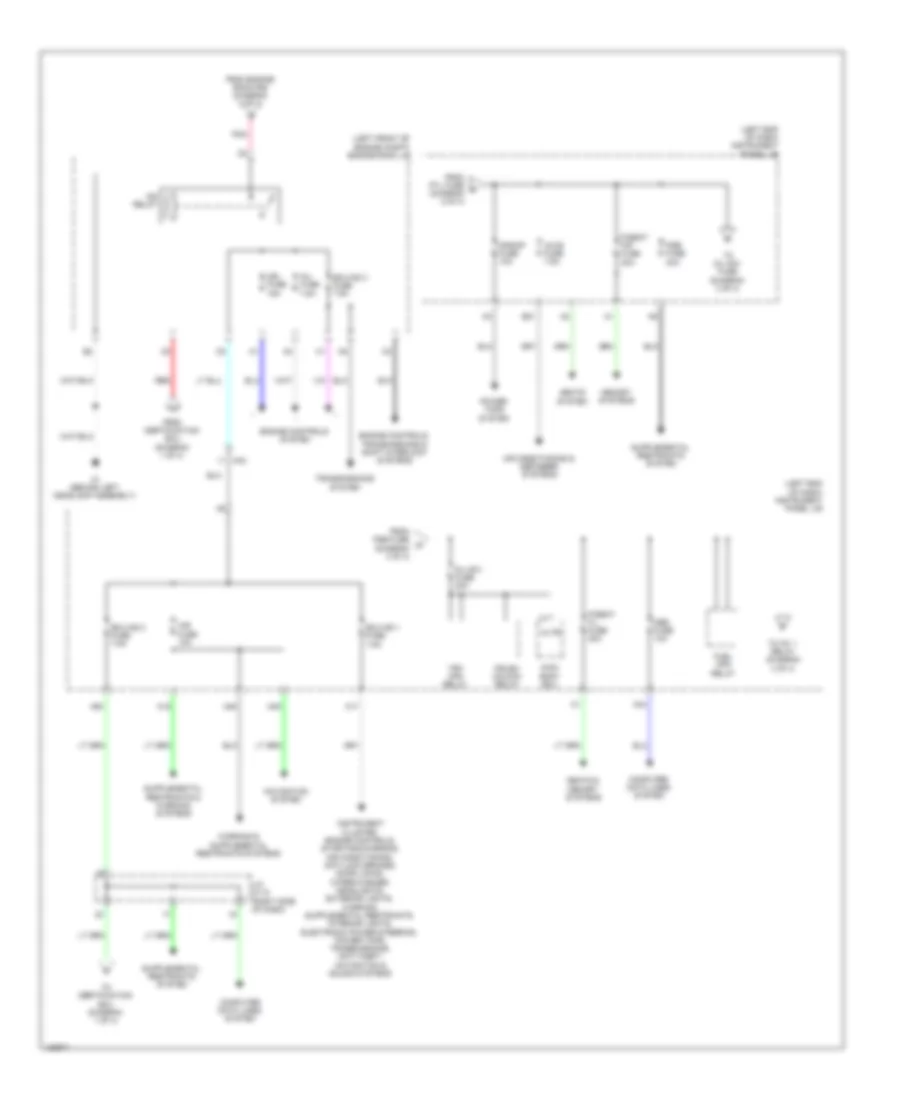 Power Distribution Wiring Diagram (3 of 4) for Lexus ES 350 2014
