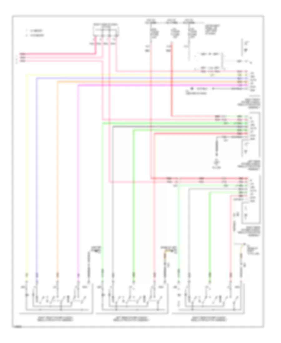 Power Windows Wiring Diagram (2 of 2) for Lexus ES 350 2014