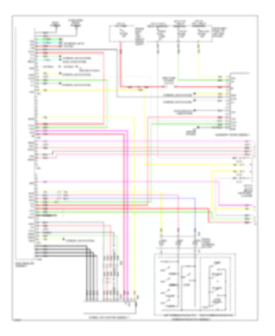 Radio Wiring Diagram, without Navigation  with Accessory Meter (1 of 3) for Lexus ES 350 2014