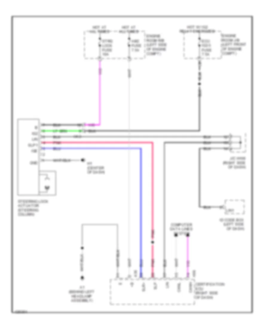 Steering Column Wiring Diagram for Lexus ES 350 2014