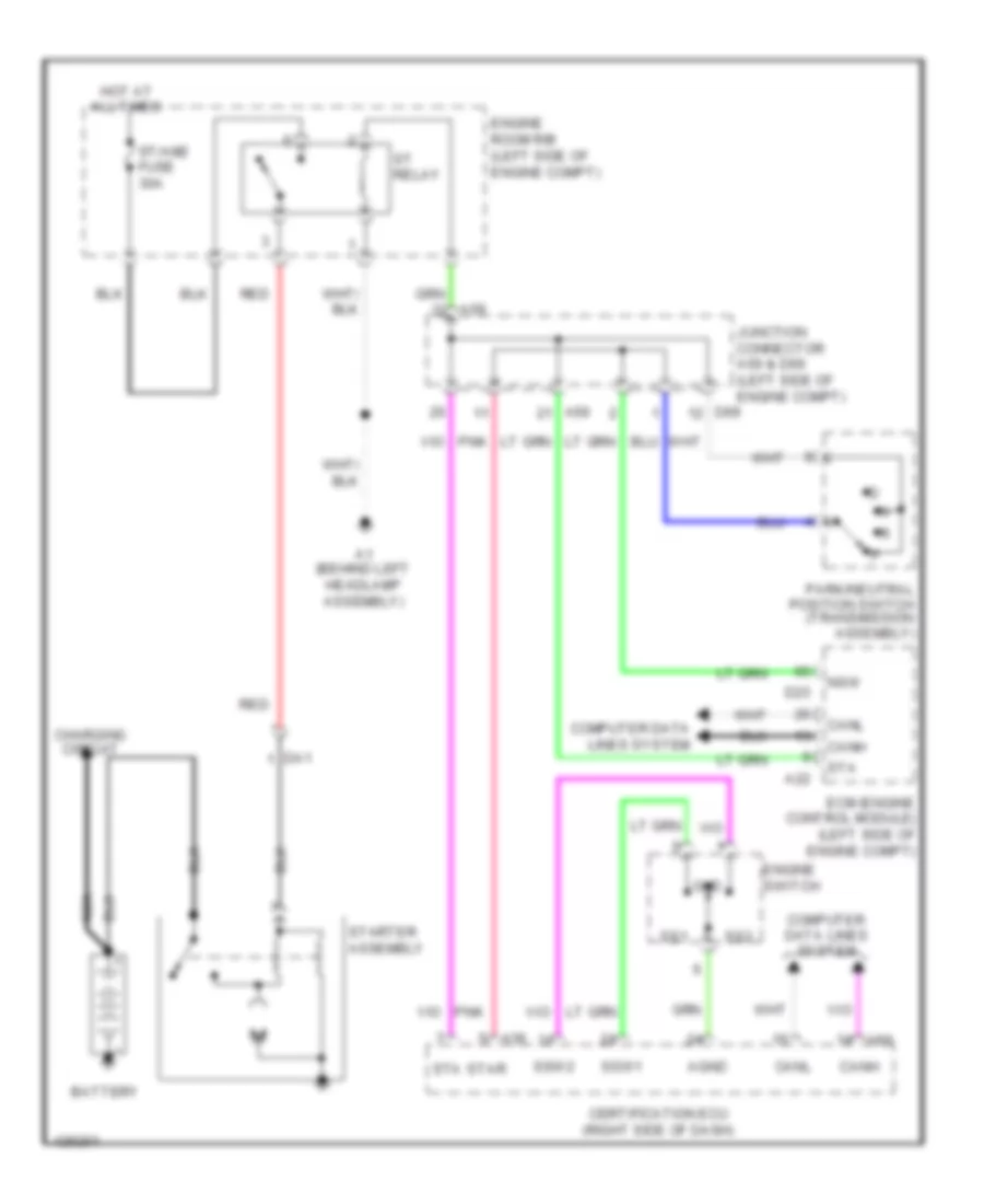 Starting Wiring Diagram for Lexus ES 350 2014