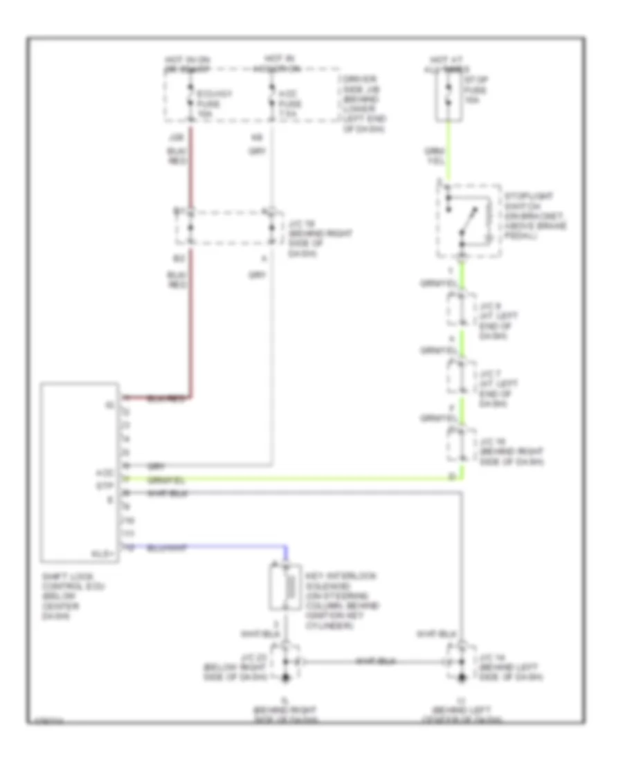 Shift Interlock Wiring Diagram for Lexus GX 470 2003