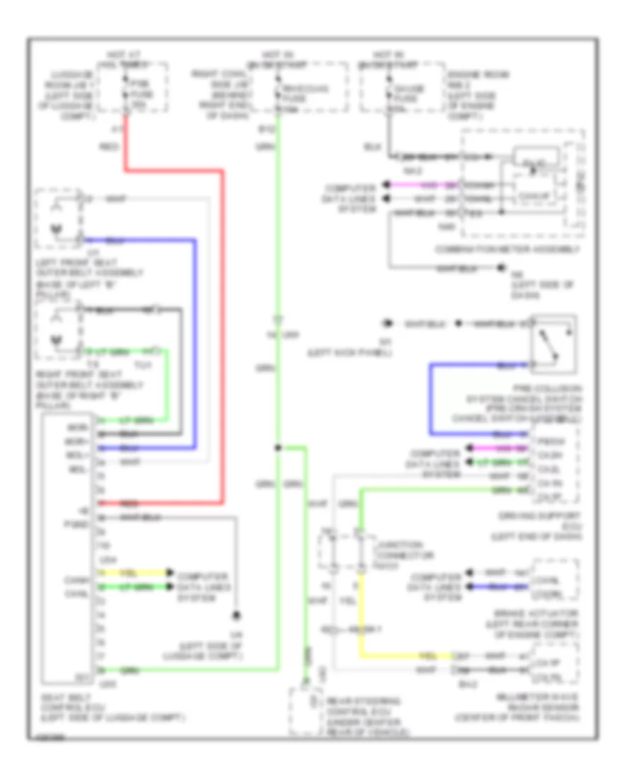 Pre Collision Wiring Diagram for Lexus GS 350 2014