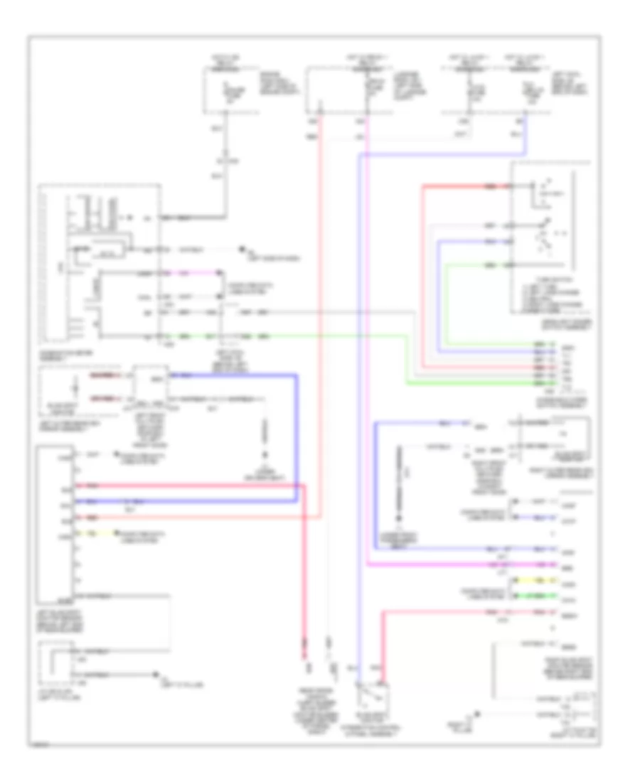 Blind Spot Monitoring Wiring Diagram for Lexus GS 350 2014