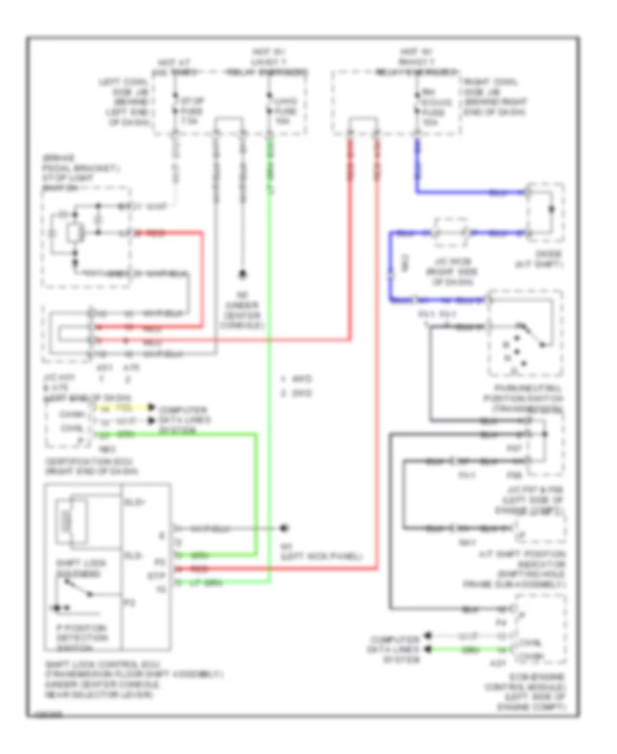 Shift Interlock Wiring Diagram for Lexus GS 350 2014