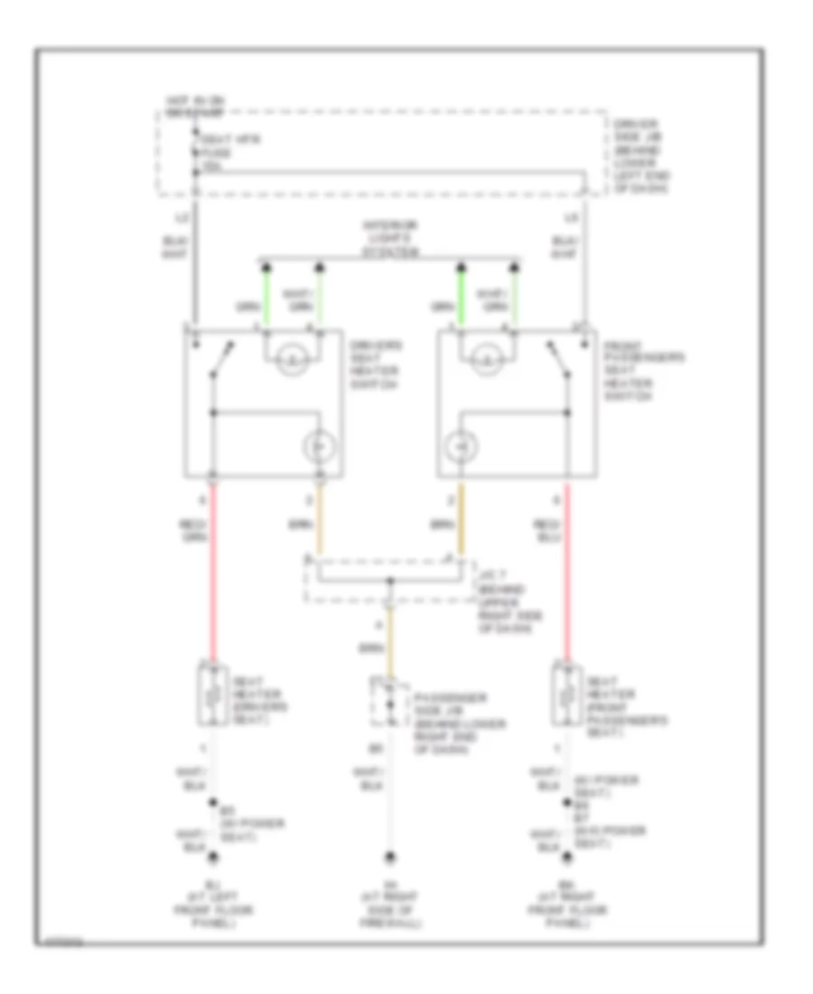 Heated Seats Wiring Diagram for Lexus IS 300 2003