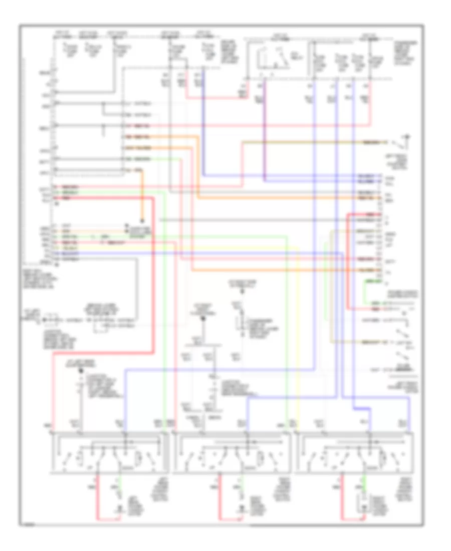 Power Windows Wiring Diagram for Lexus IS 300 2003