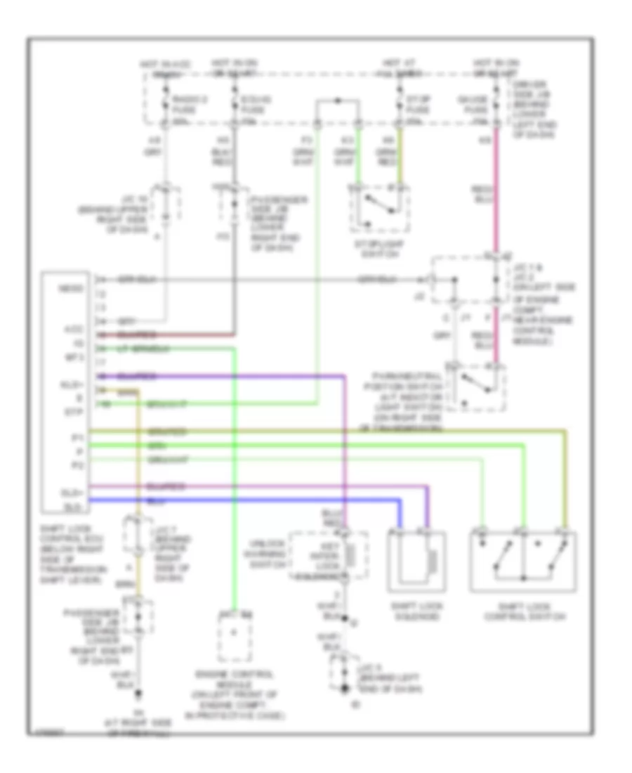 Shift Interlock Wiring Diagram for Lexus IS 300 2003