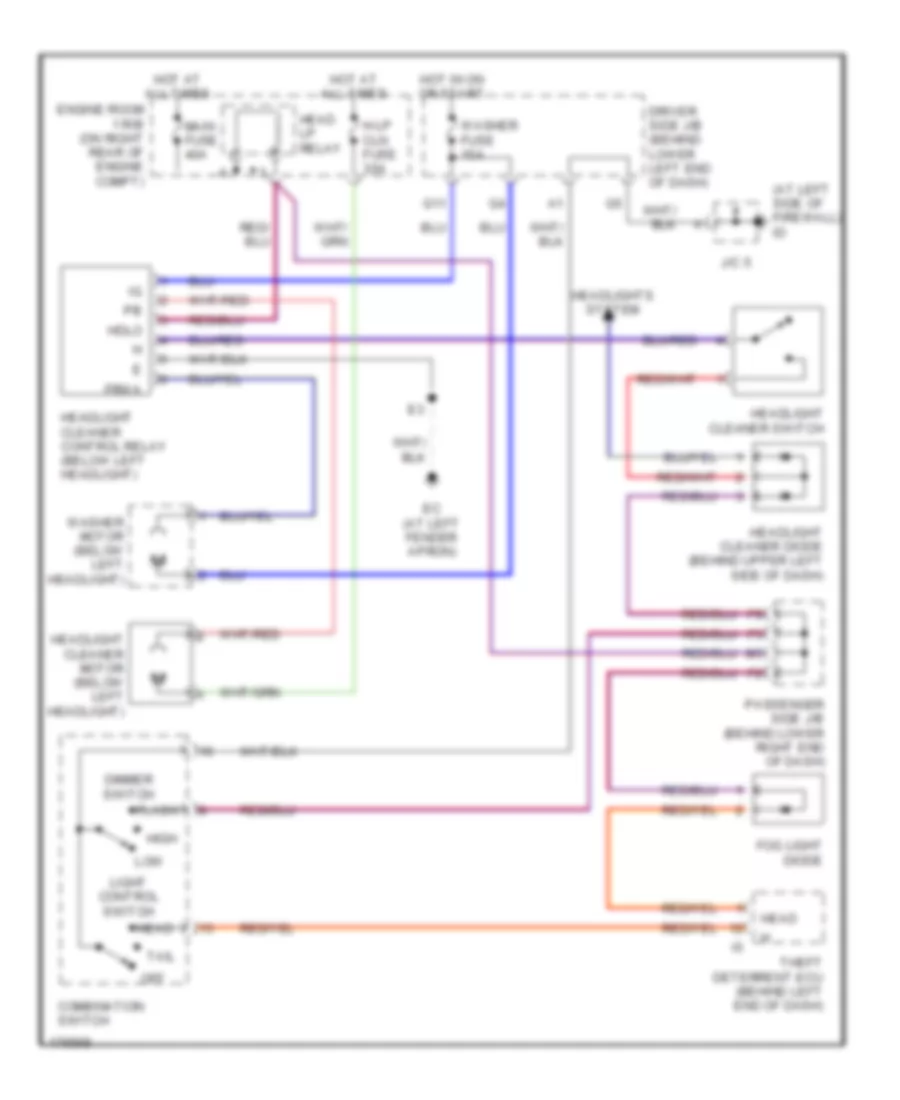 схема шайбы фары для Lexus IS 300 2003