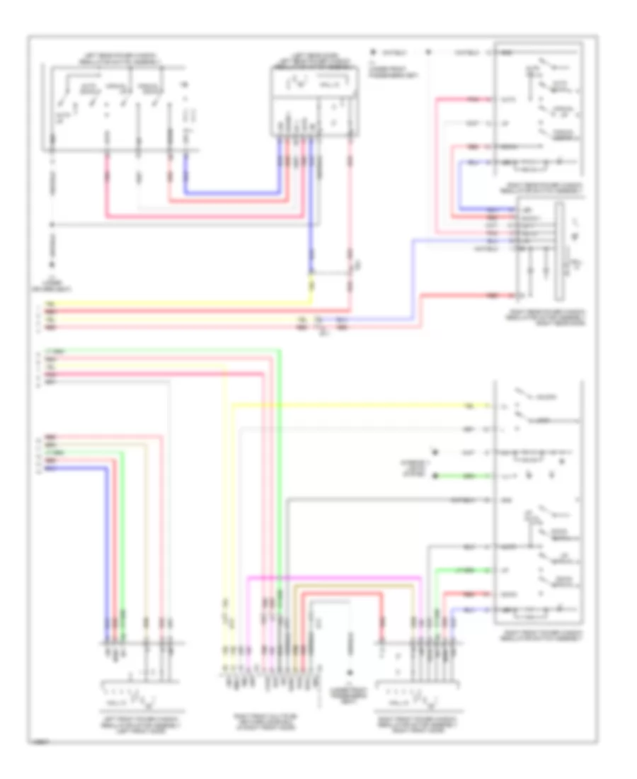 Power Windows Wiring Diagram (2 of 2) for Lexus GS 350 F Sport 2014