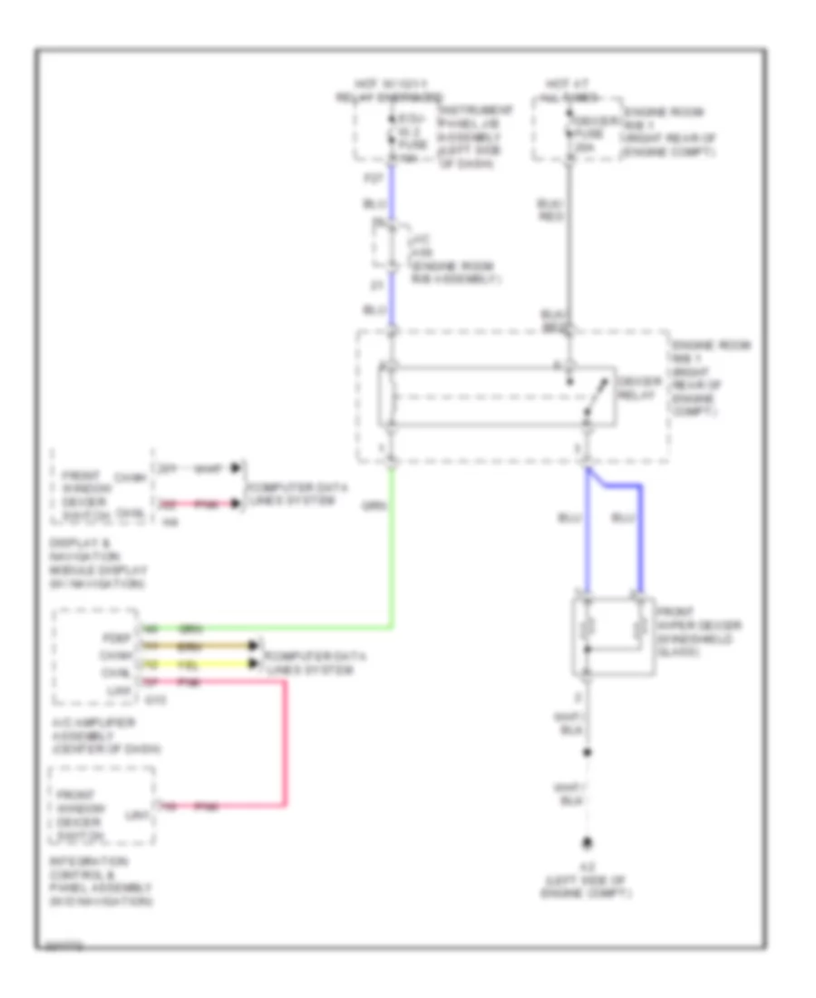 Front Deicer Wiring Diagram for Lexus GX 460 2011
