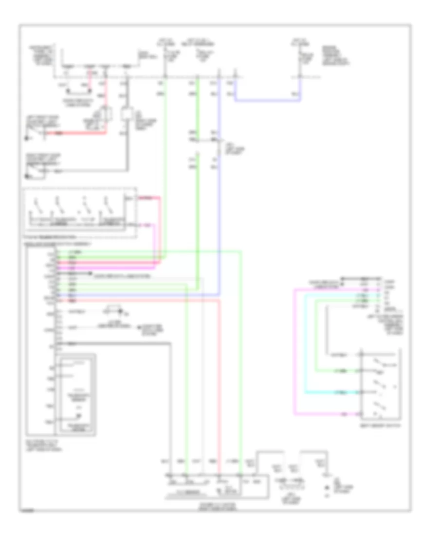 Memory Power Tilt  Power Telescopic Wiring Diagram for Lexus GX 460 2011