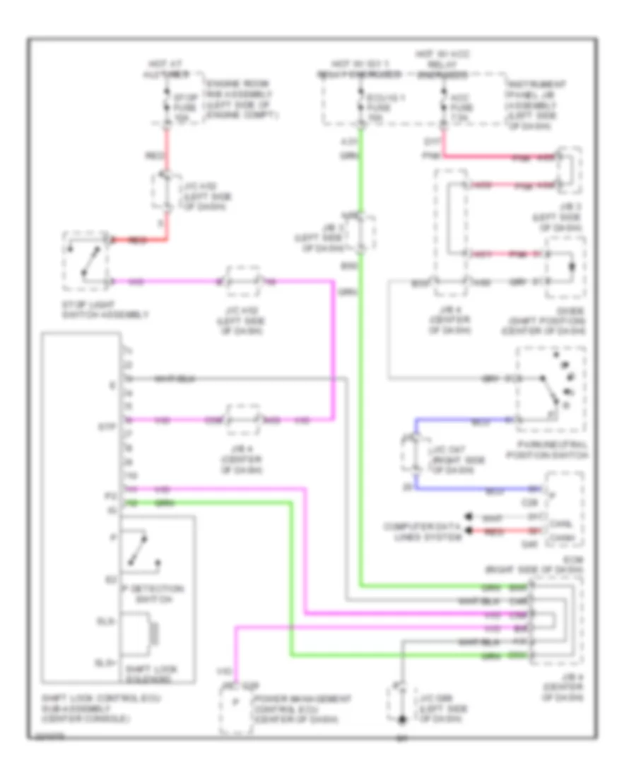 Shift Interlock Wiring Diagram for Lexus GX 460 2011