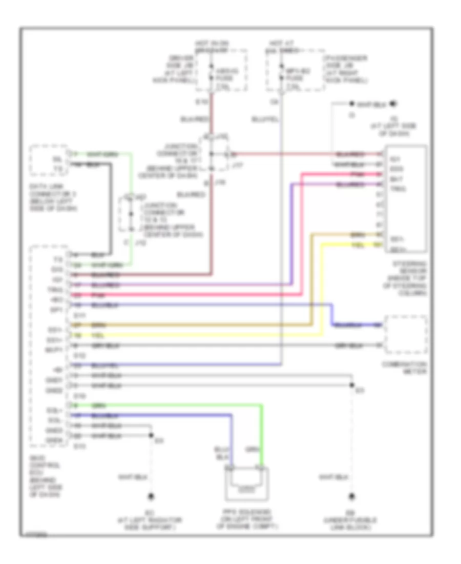 Electronic Power Steering Wiring Diagram for Lexus LS 430 2003