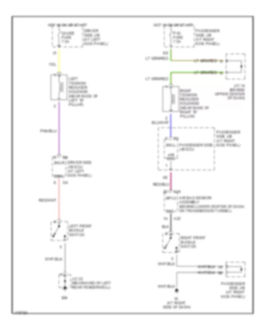 Electric Tension Reducer Wiring Diagram for Lexus LS 430 2003