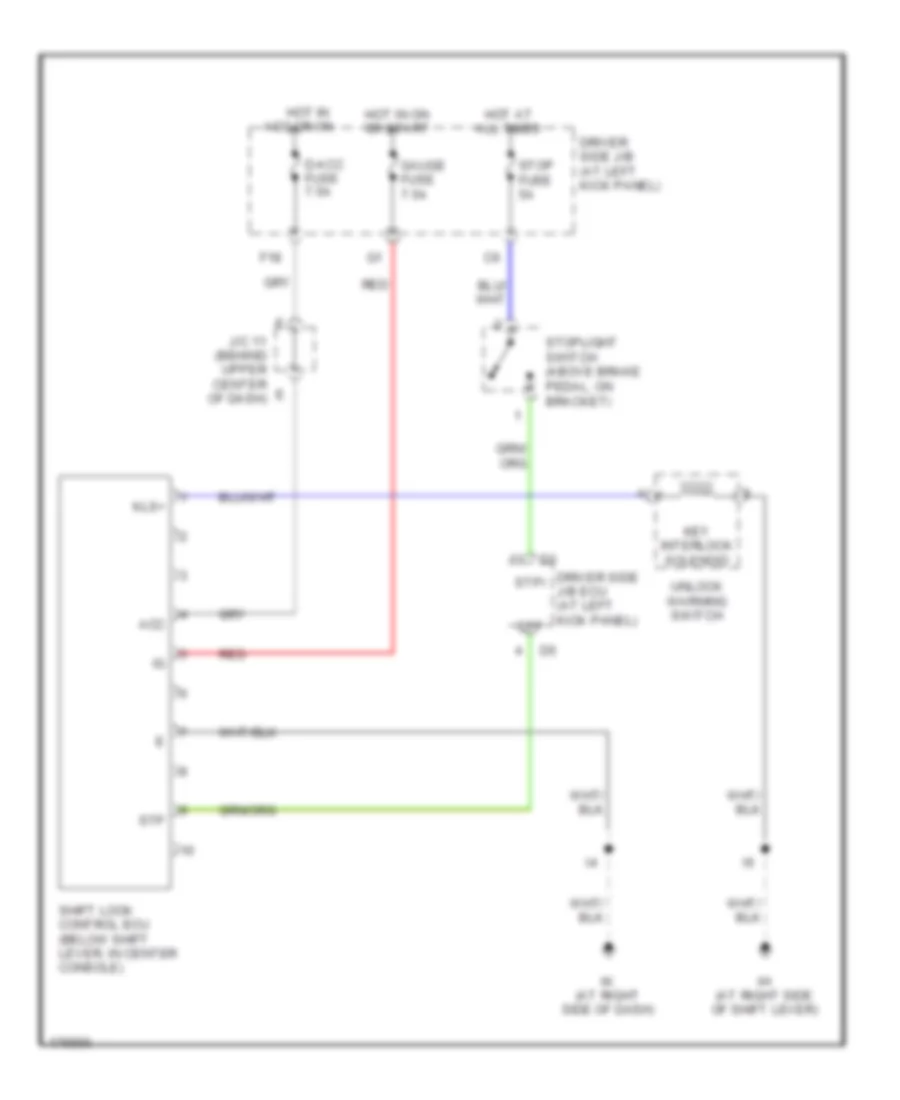 Shift Interlock Wiring Diagram for Lexus LS 430 2003
