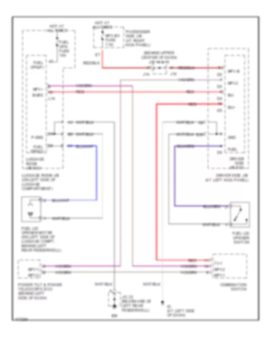 Fuel Door Release Wiring Diagram for Lexus LS 430 2003