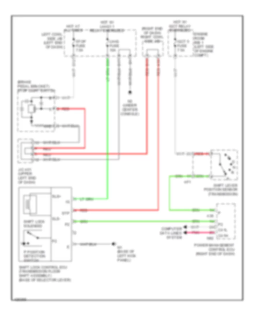 Shift Interlock Wiring Diagram for Lexus GS 450h 2014