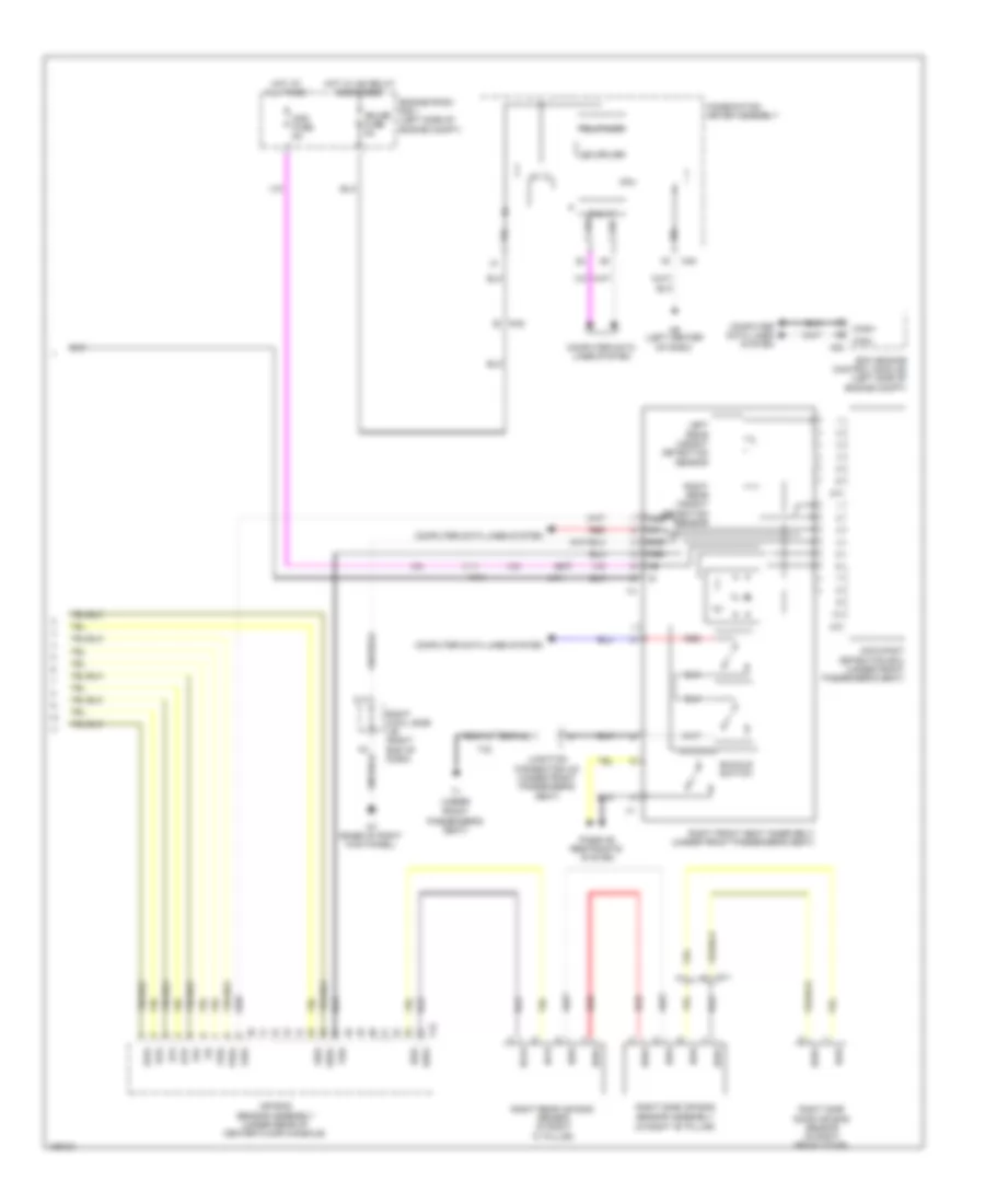 Supplemental Restraint Wiring Diagram 3 of 3 for Lexus GS 450h 2014