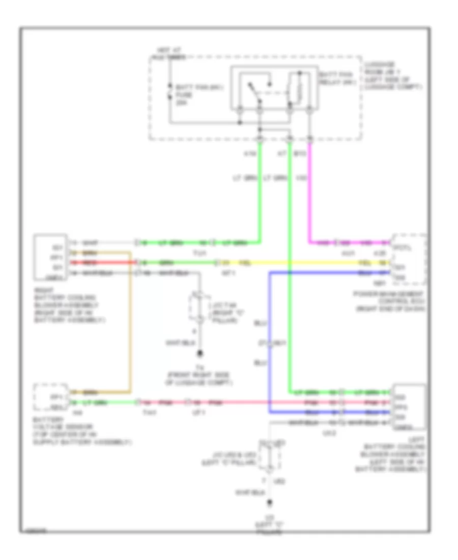 Battery Cooling Fan Wiring Diagram for Lexus GS 450h 2014