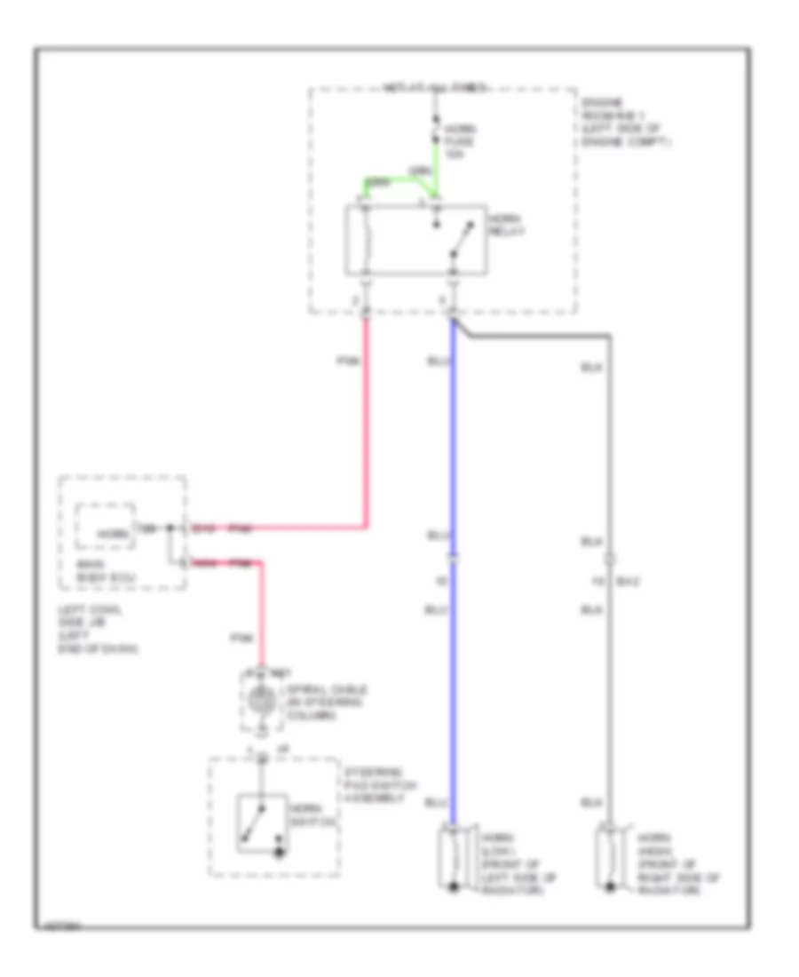 Horn Wiring Diagram for Lexus GS 450h 2014