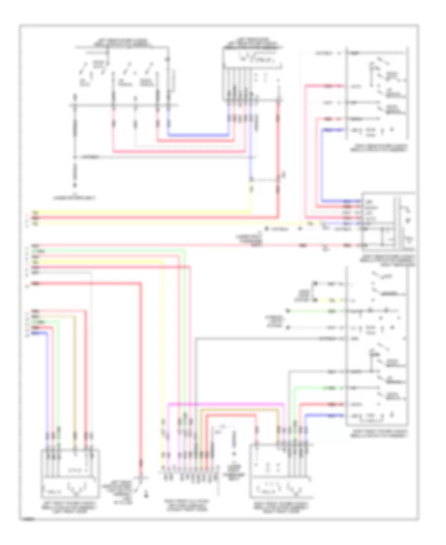 Power Windows Wiring Diagram 2 of 2 for Lexus GS 450h 2014
