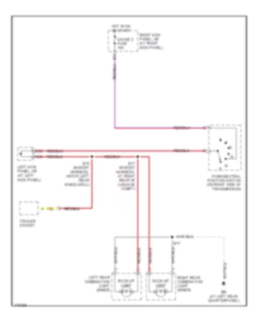 Back up Lamps Wiring Diagram for Lexus LX 470 2003