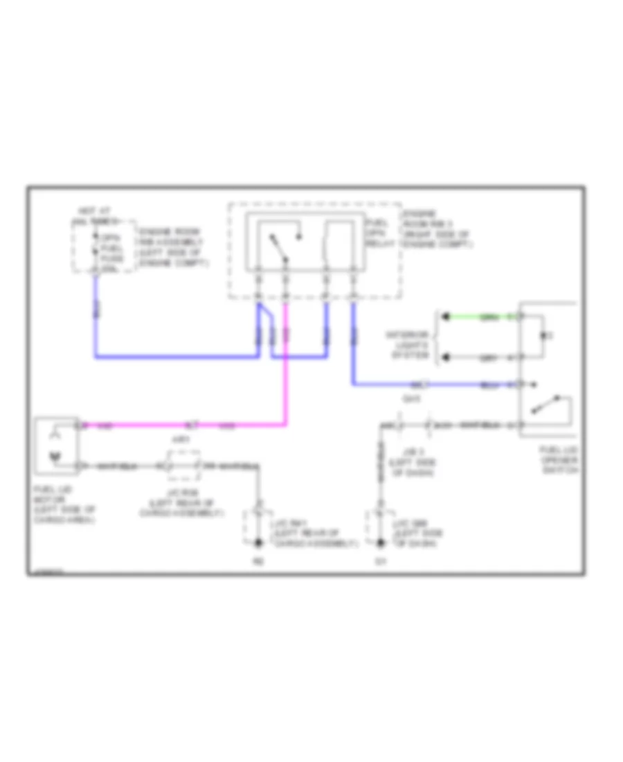 Fuel Door Release Wiring Diagram for Lexus GX 460 2014