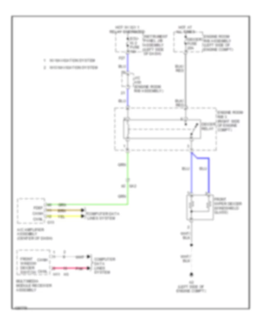 Front Deicer Wiring Diagram for Lexus GX 460 2014