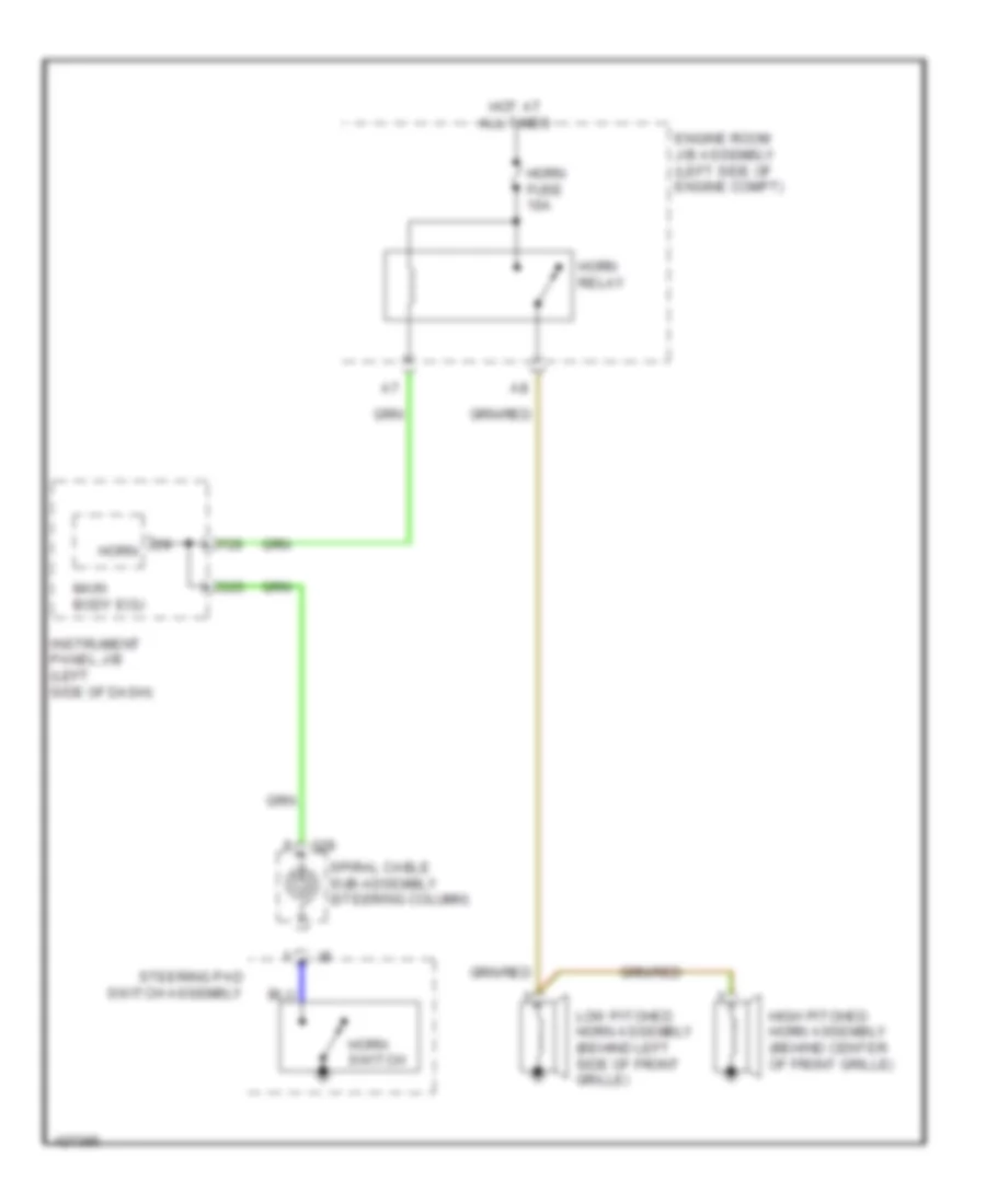 Horn Wiring Diagram for Lexus GX 460 2014
