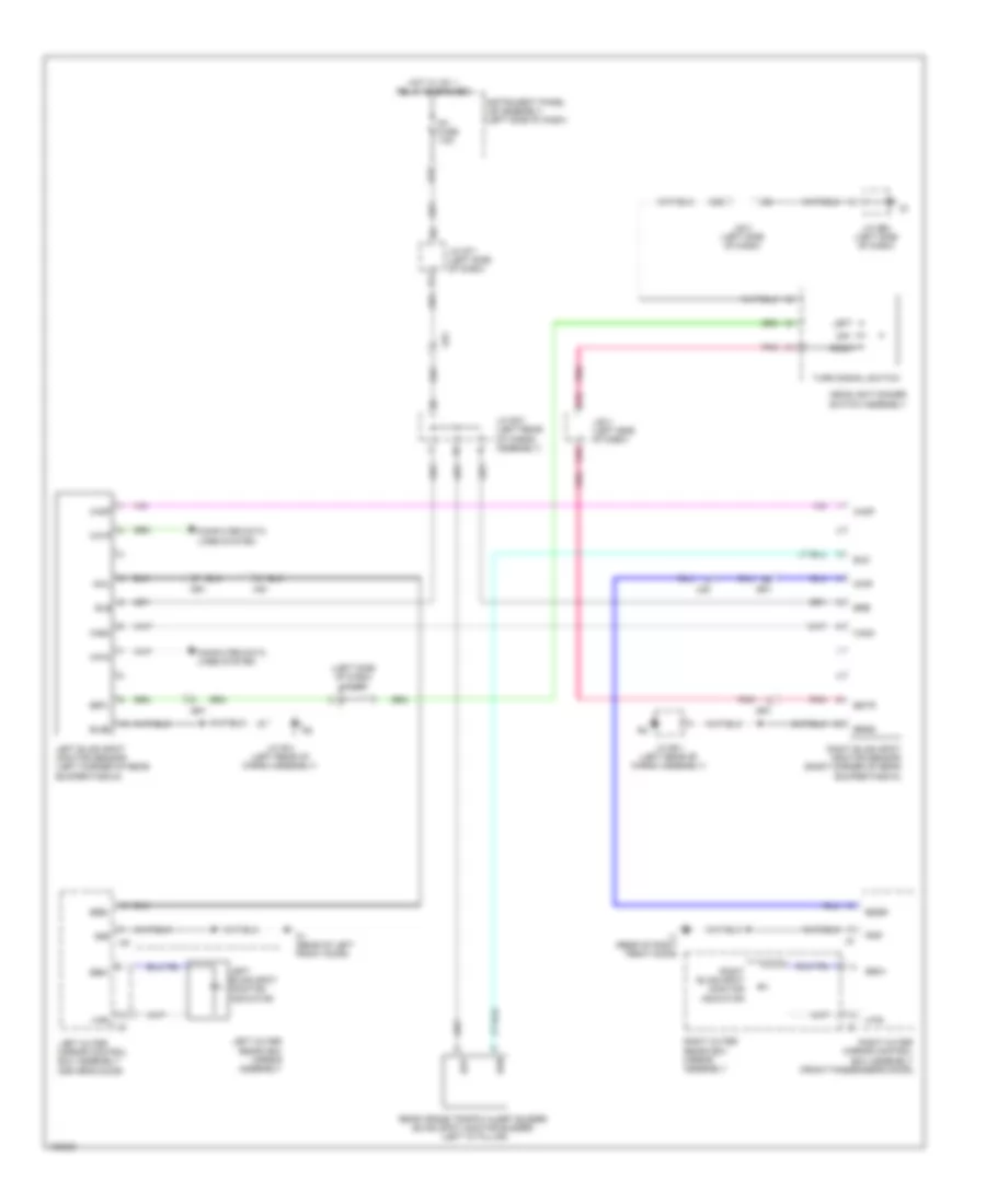 Blind Spot Monitoring Wiring Diagram for Lexus GX 460 2014